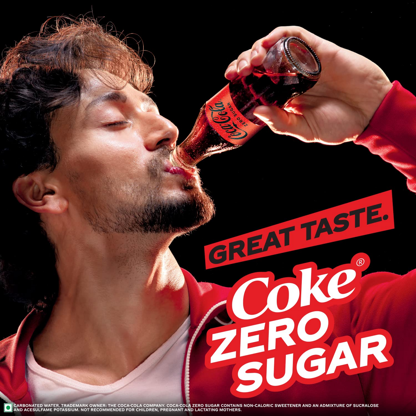 Coke Zero Coca-Cola Zero Sugar, No Calories Soft Drink PET Bottle, 250 ml (Pack of 8)