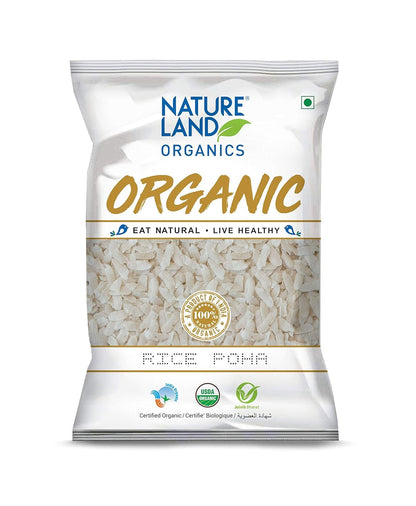 Natureland Organics Rice Poha 500 Gm - Organic Healthy Poha