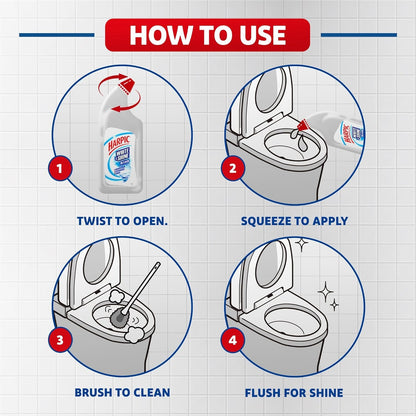 Harpic White and Shine Disinfectant Toilet Cleaner Bleach Liquid - 500 ml (Pack of 3)