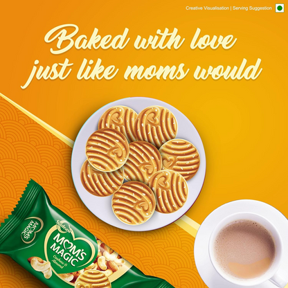 Mom's Magic Rich Cashew Almond Cookies | Roasted Cashew Almond | Rich Butter biscuits | Mom's favourite baked cookies 197g / 200g