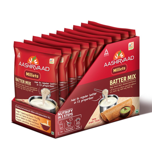 Aashirvaad Millets Batter Mix - Mixed Flour, Rich In Fibre & Protein, 800 g