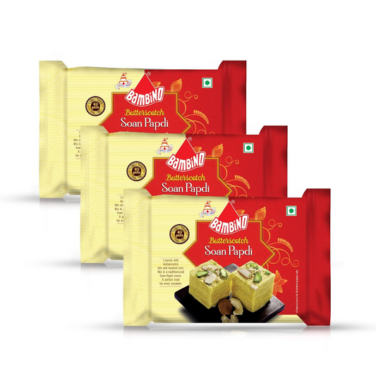 Bambino Butterscotch Saon Papdi Each 200 Gms - Each Pack of 3