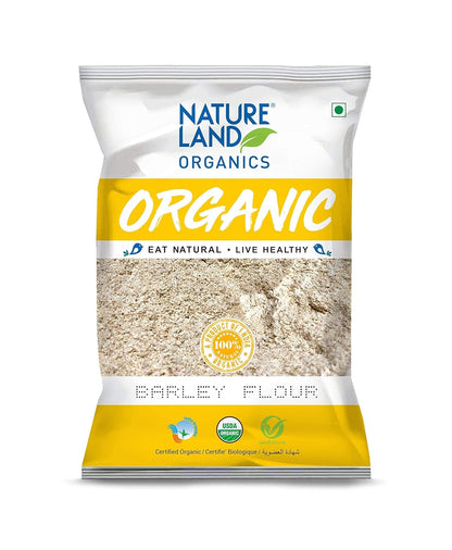 Natureland Organic Barley Flour/Jau Flour 500 Gm - Healthy Organic Flour