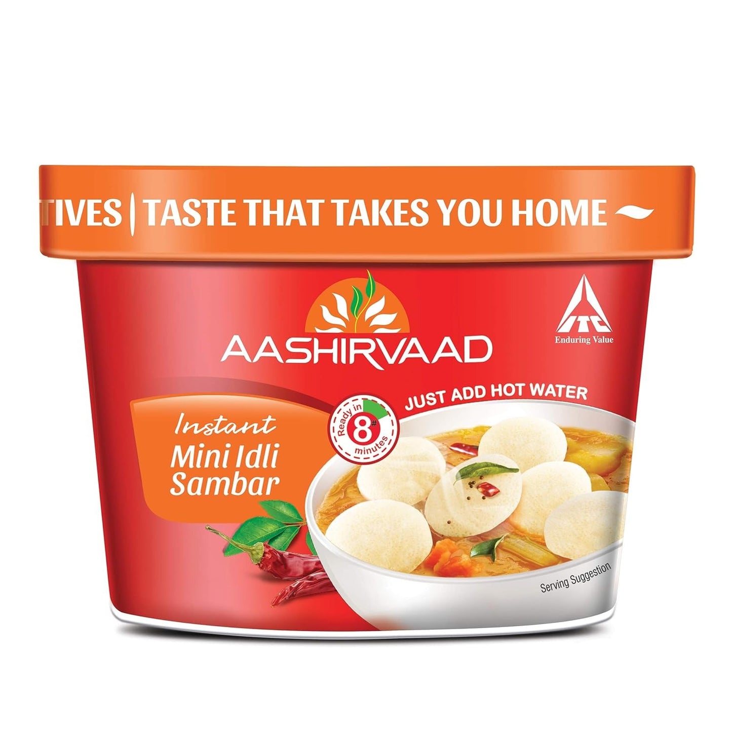 Aashirvaad Instant Meals Mini Idli Sambar Cup 75g, Pack Ready to Eat Indian Breakfast