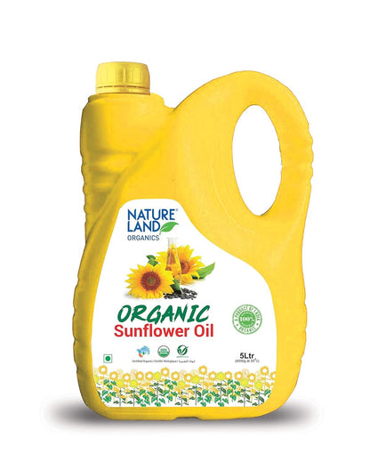 Natureland Organics Sunflower Oil 5 Ltr - Cold Pressed