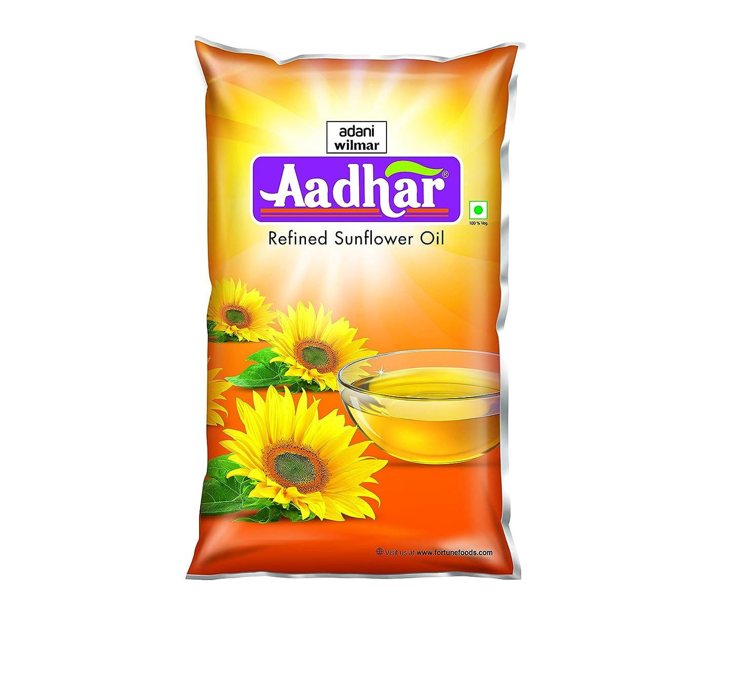 Aadhar Refined Sunflower Oil, 1L