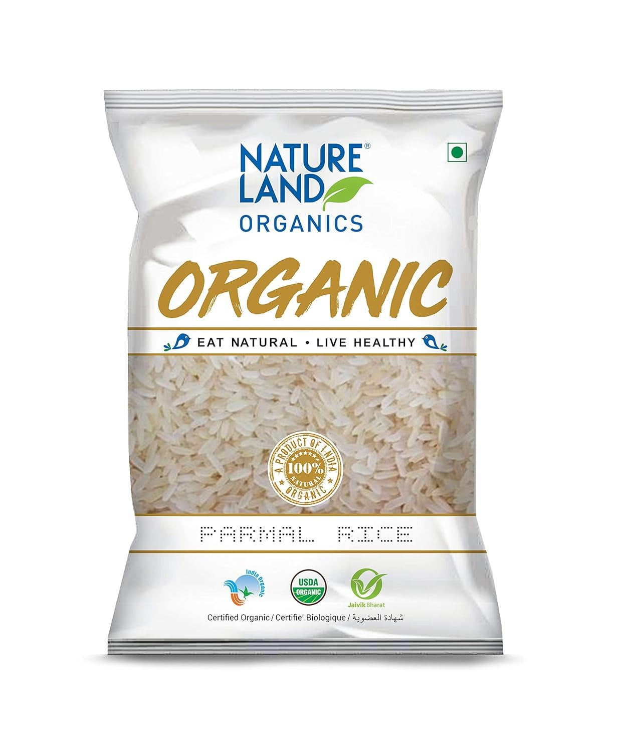 Natureland Organics Parmal Rice 1 Kg - Organic Rice