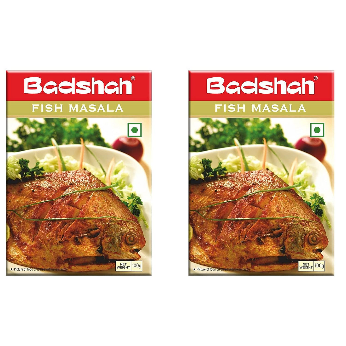 Badshah Fish/Machali Masala Powder 100g - pack of 2 Blended Spice Mix / for Healthy Delicious & Flavourful Cooking