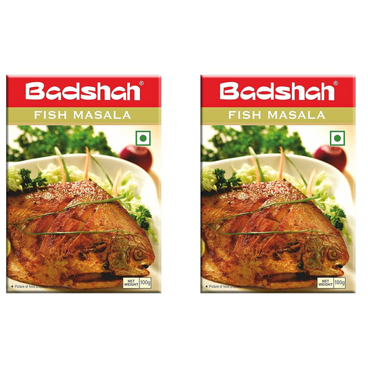 Badshah Fish/Machali Masala Powder 100g - pack of 2 Blended Spice Mix / for Healthy Delicious & Flavourful Cooking