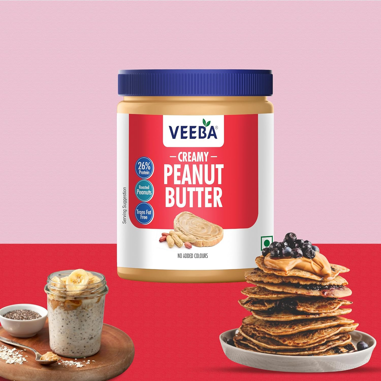 Veeba Creamy Peanut Butter| High Protein | Naturally Gluten Free 925 g