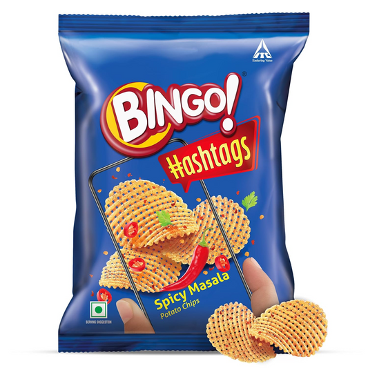 Bingo! Hashtags Spicy Masala Potato Chips, 58g