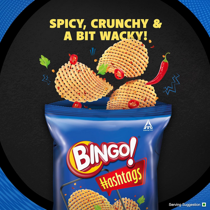 Bingo! Hashtags Spicy Masala Potato Chips, 58g