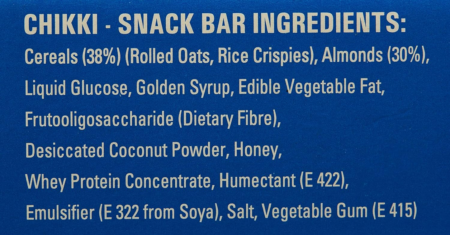 Unibic Snack Bar Almond & Oats Pack of 12, 360g