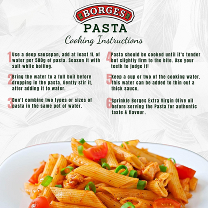 Borges Penne Rigate Durum Wheat Pasta, 500 grams