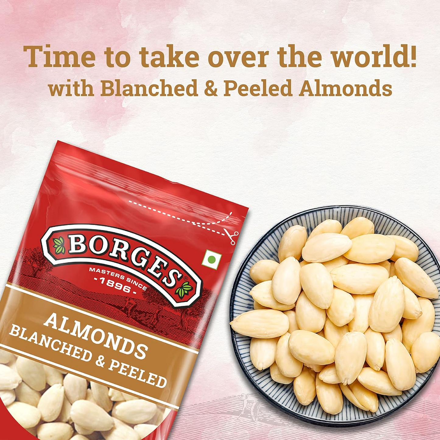 Borges Blanched & Peeled Raw Almonds 400g