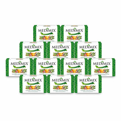 MEDIMIX Classic Soap | Pack of 12 | 75g each | Ayurvedic Soap with 18 Herbs | Effective for Skin Problems |