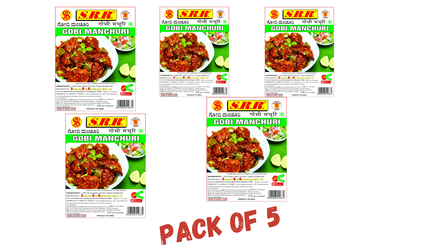 SRR MASALA Gobi Manchurian Spice (Pack of 5) 100 g Each