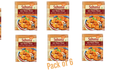 Suhana Butter Chicken | Spice Mix | Easy to Cook 50G - Pack of 6