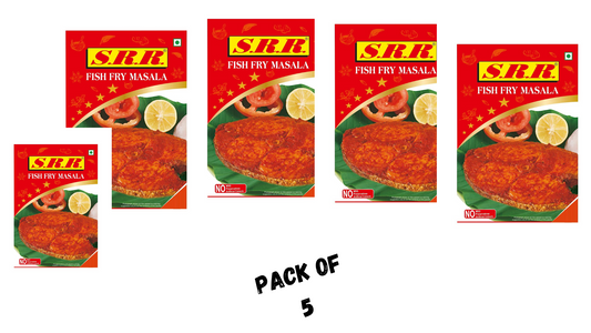 SRR MASALA Fish Fry/Prawns Fry Masala (Pack of 5) 100 g