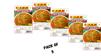 SRR MASALA Fish Curry Gravy Masala Pulimunchi, 100 g Each (Pack of 5)