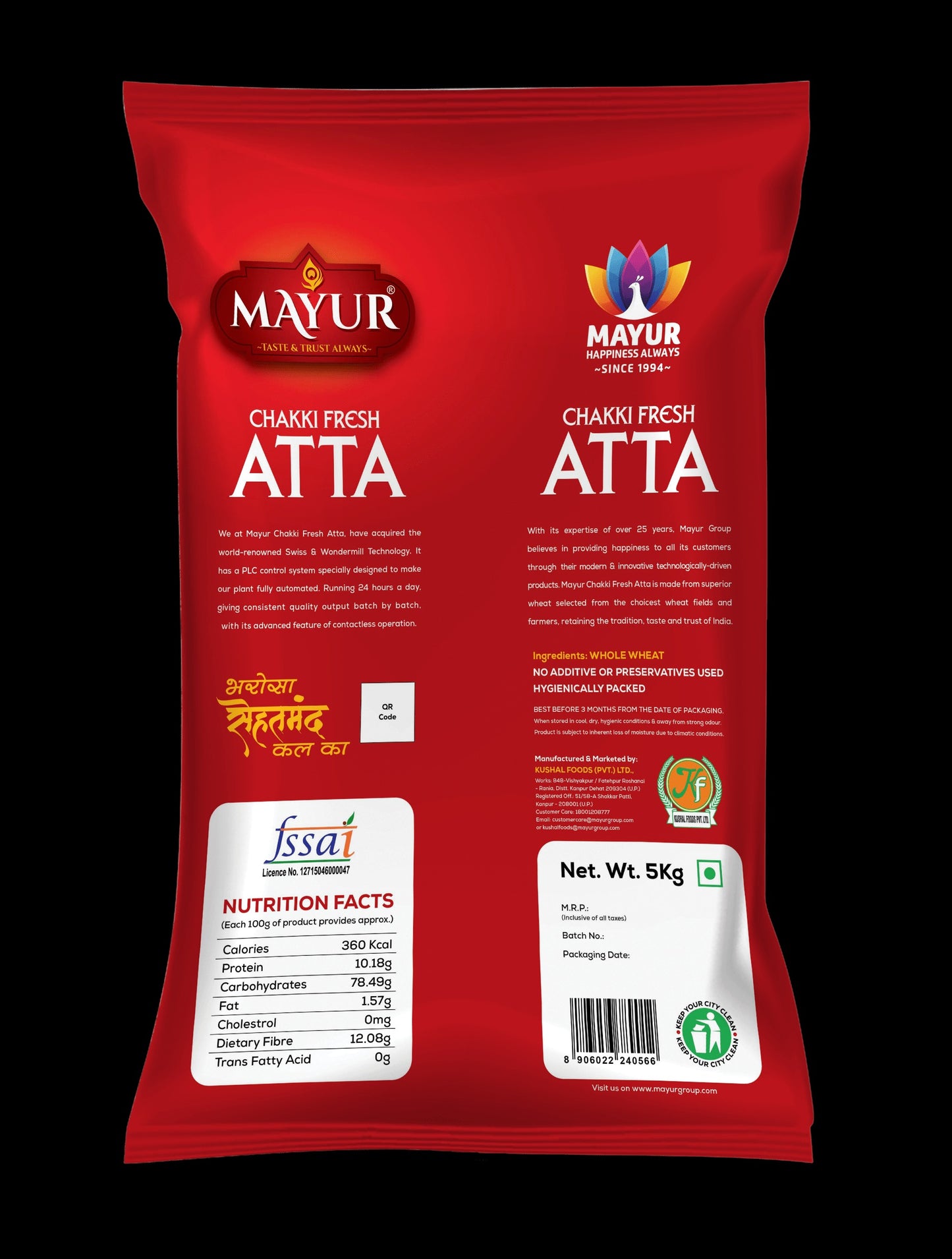 Mayur Chakki Fresh Atta 5kg