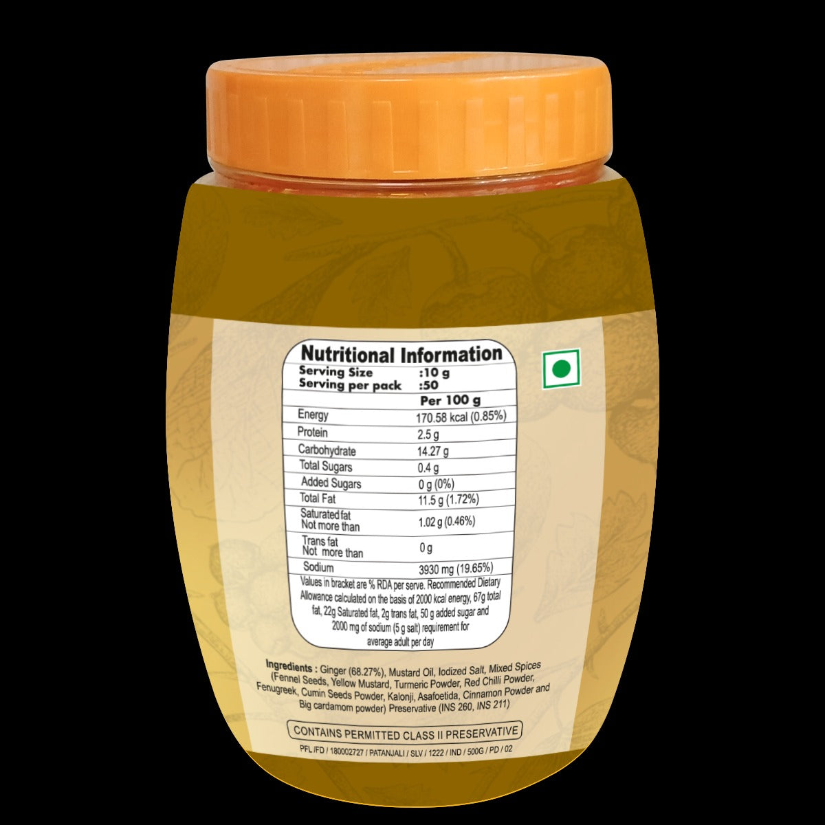 Patanjali Ginger Pickle 500g