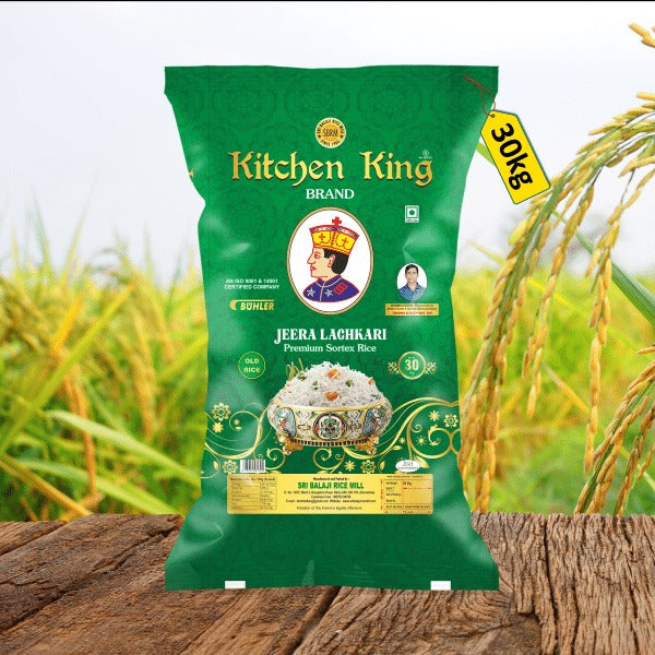 Jeera Sona (Kolam/RNR) Grand Old Raw Rice (24+ months old) – Kitchen King 30kg