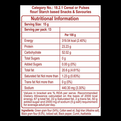 Moong Dal Papad 200g