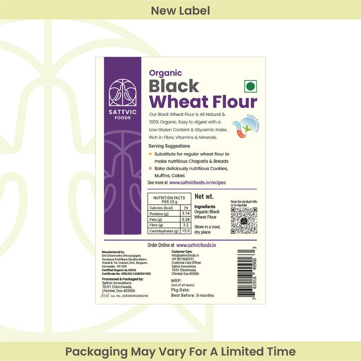 Black Wheat Flour (Certified Organic) 900g