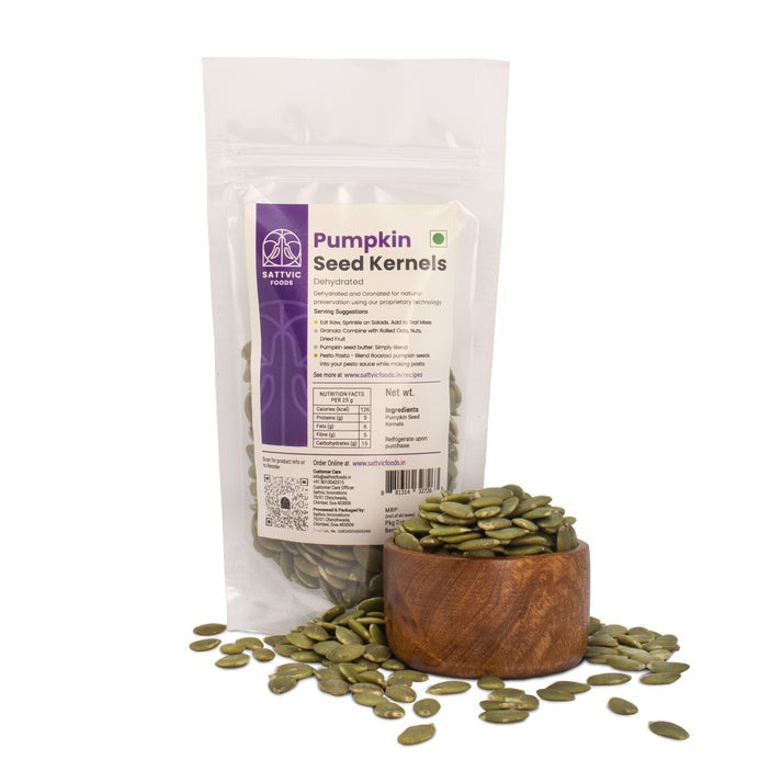 SATTVIC FOODS  Green Pumpkin Seeds (No Shell) 100g