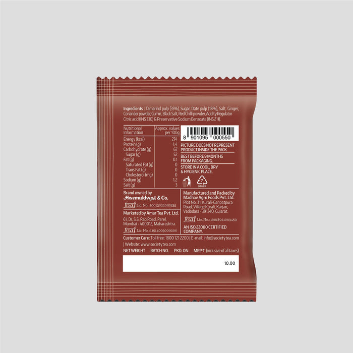 SOCIETY TAMARIND DATE CHUTNEY POUCH - PACK OF 10