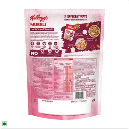 Kelloggs Muesli Fruit Nut & Seeds - 12-In-1 Power Breakfast, India's No.1 Muesli, 750 g