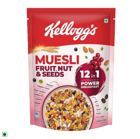 Kelloggs Muesli Fruit Nut & Seeds - 12-In-1 Power Breakfast, India's No.1 Muesli, 750 g