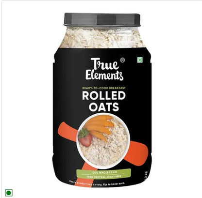 True Elements Rolled Oats - Gluten Free, High Protein & Fibre, 1.2 kg