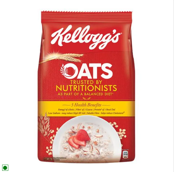 Kelloggs Oats - Low In Sodium, Soluble Fibre, Reduce Cholesterol, 400 g