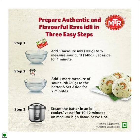 MTR Breakfast Mix - Rava Idli, 1 kg Pouch