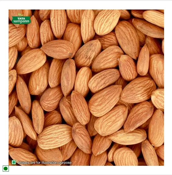 Tata Sampann 100% Pure California Almonds Whole - Premium Quality Badam Giri, Rich In Protein|Premium Nuts & Dry Fruits, 500 g Pouch