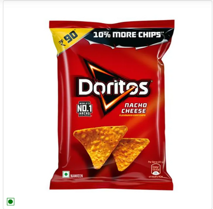 Doritos Nacho Cheese Crunchy Chips, Snacks, Party Pack, 2x153 g Multipack