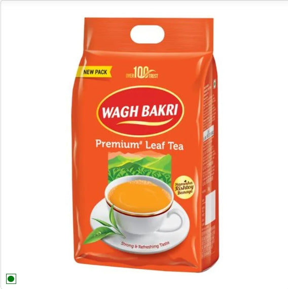 Wagh Bakri Premium Leaf Tea - Strong & Refreshing, 1 kg Pouch