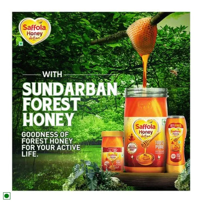 Saffola Honey Active - From Sundarban Forest, 100% Pure, No Sugar Adulteration, 250 g Jar