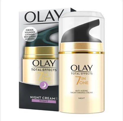 Olay Total Effects 7 In 1 Anti-Ageing Night Cream - Rich In Vitamin B5, C & E, 50 g