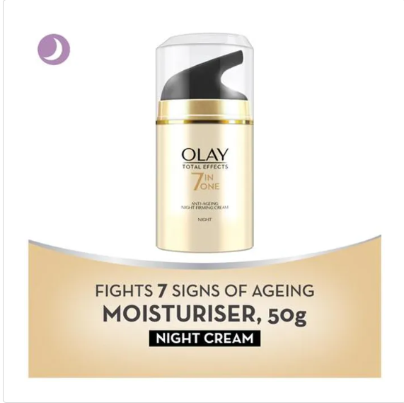 Olay Total Effects 7 In 1 Anti-Ageing Night Cream - Rich In Vitamin B5, C & E, 50 g