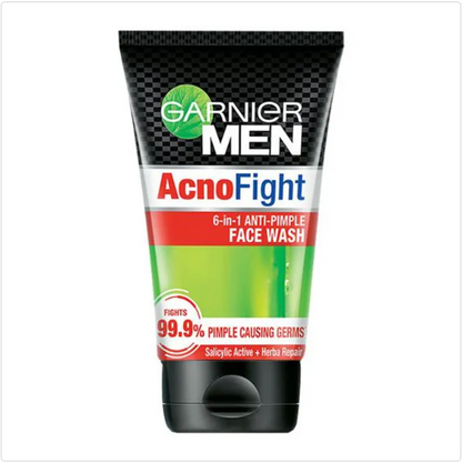 Garnier Men Acno Fight Anti-Pimple Facewash for Acne Prone Skin, 2x150 g (Multipack)