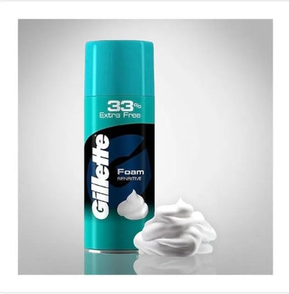 Gillette Classic Foam Shave - Sensitive, Lathers Quickly & Hydrates, 418 g