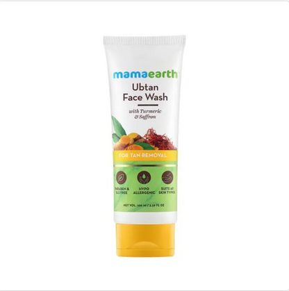 Mamaearth Ubtan Face Wash, 3x100 ml Multipack