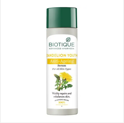 BIOTIQUE Anti Aging Serum - Dandelion Youth, For All Skin Type, 190 ml