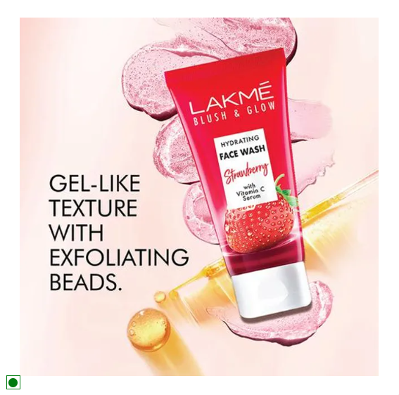 Lakme Blush & Glow Strawberry Freshness Gel Face Wash With Strawberry Extracts, 3 x 100 g Multipack