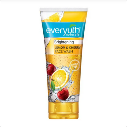 Everyuth Naturals Brightening Lemon & Cherry Face Wash, 3 x 150 g Multipack