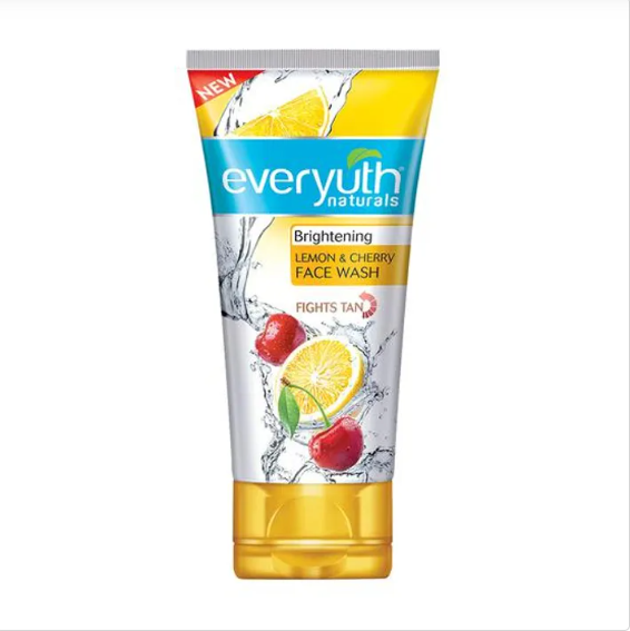 Everyuth Naturals Brightening Lemon & Cherry Face Wash, 3 x 150 g Multipack