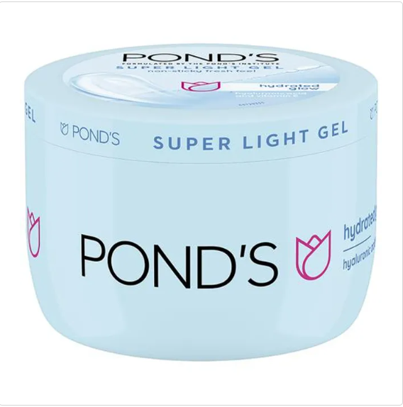 Ponds Super Light Gel Moisturiser - With Hyaluronic Acid & Vitamin E, 2 x 200 ml Multipack